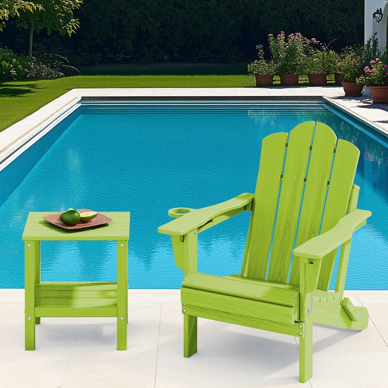 Outdoor HDPE Classic Double-Layer Adirondack Side Table