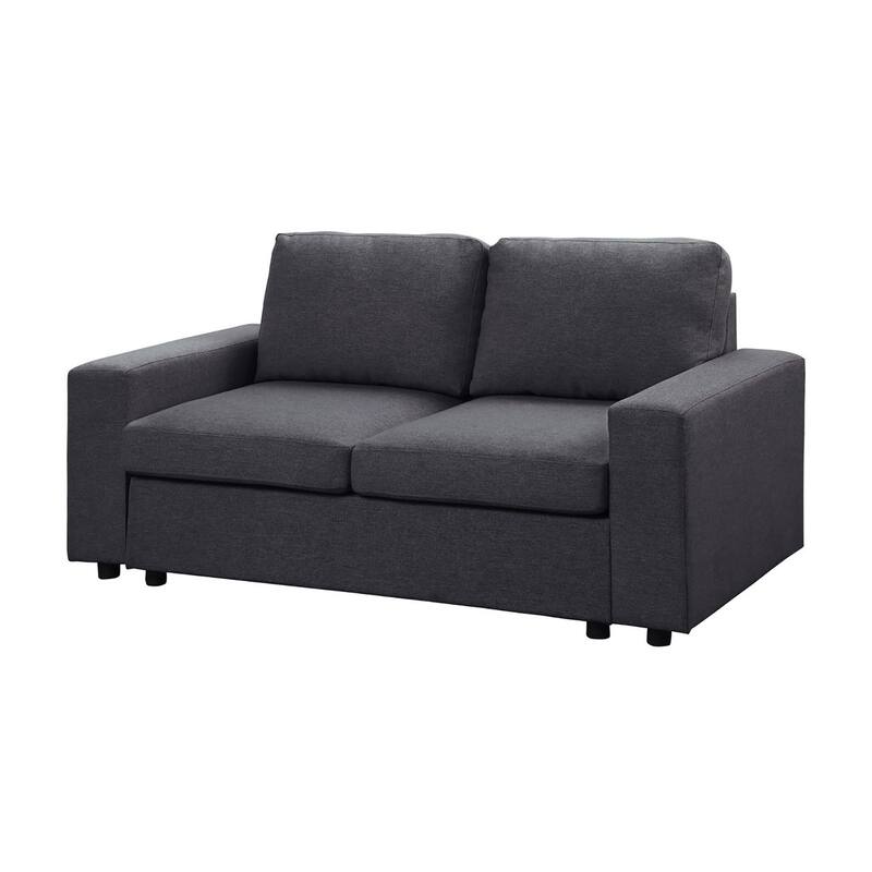 Linen Upholstered Loveseat - Dark Grey