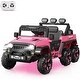 preview thumbnail 9 of 29, Ride on Car with 6 EVA Wheels&4WD, 24V Battery Powered Electric Car for Ages 3-6 Kids Pink