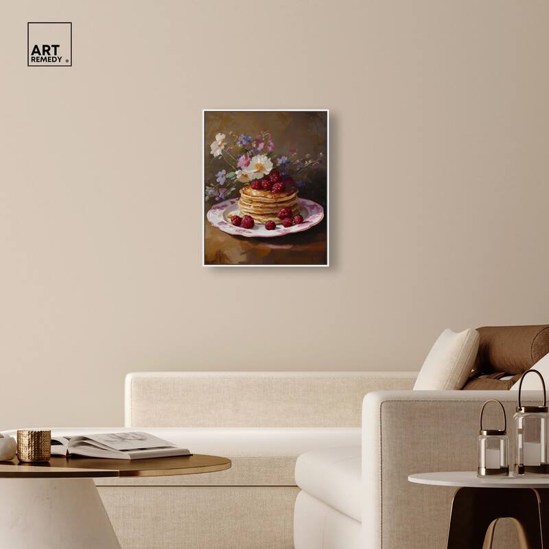 Raspberry Pancakes I Canvas by Art Remedy