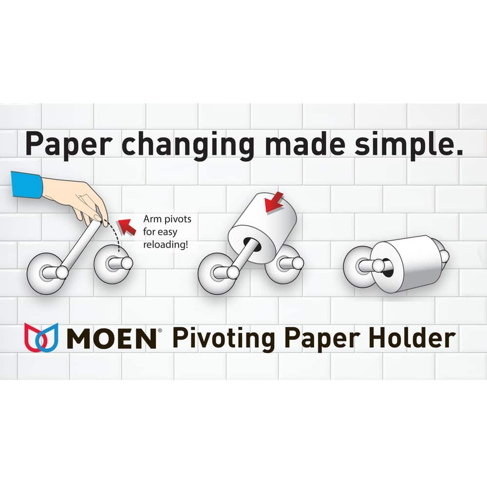 Moen Pivoting Toilet Paper Holder from the Vale Collection