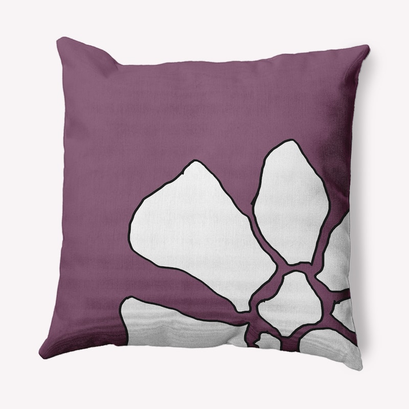 Petal Lines Decorative Throw Pillow - 20" x 20" - Purple