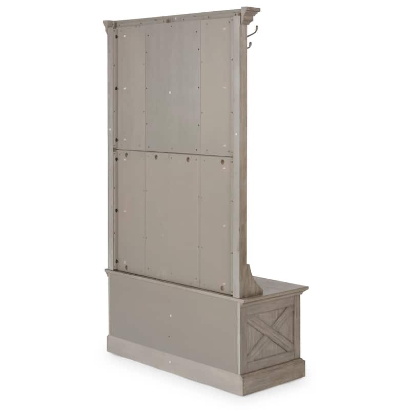 Mountain Lodge Gray Wood Hall Tree - 45" x 74" x 19"