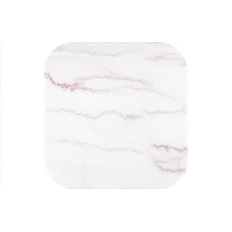 Furniture of America Torin Modern Genuine Marble Top Square End Table