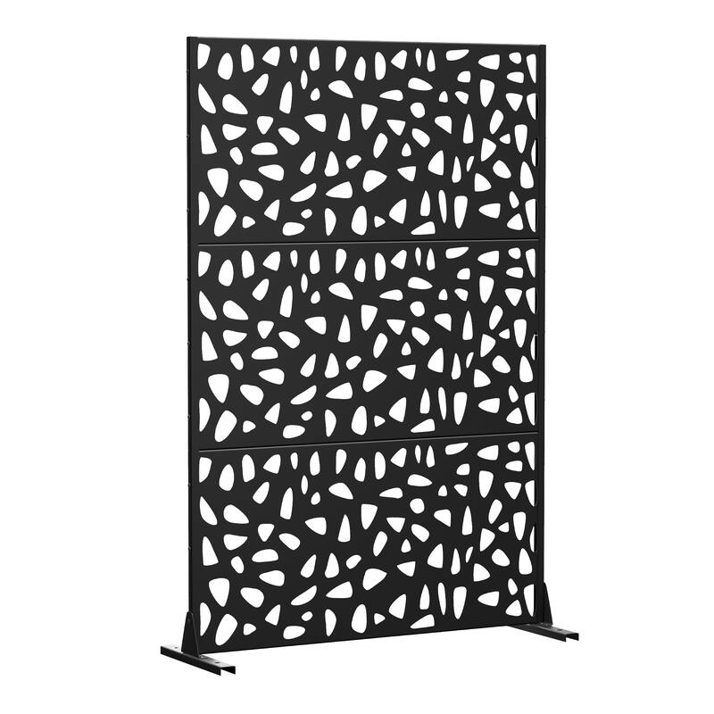 Outdoor Privacy Screen Metal Privacy Screen Panel Free Standing - 72*47