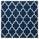 preview thumbnail 38 of 66, SAFAVIEH Handmade Chatham Elia Modern Moroccan Wool Rug 4' Square - Dark Blue/Ivory - Square