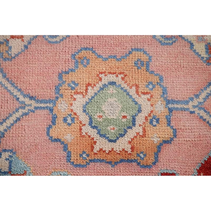 Pink Oushak Oriental Accent Rug Wool Carpet - 4'0"x 5'9"