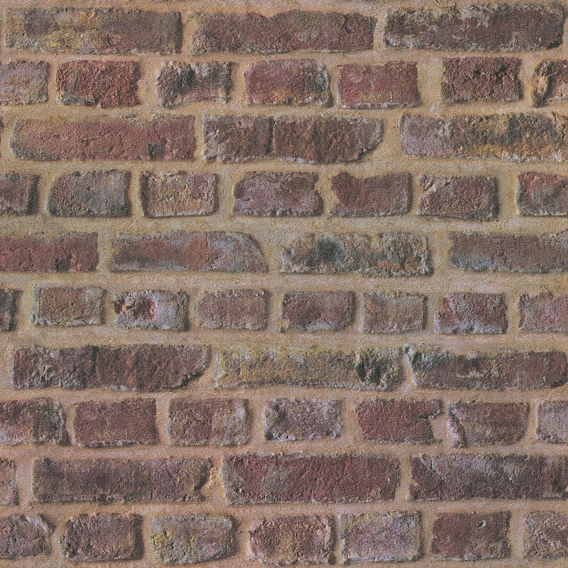 Galerie Wallcoverings Bricks and More Collection Realistic Brickshire Residents Matte Finish Vinyl on Non-woven Wallpaper Roll - 33-feet long x 21-inches wide - Red