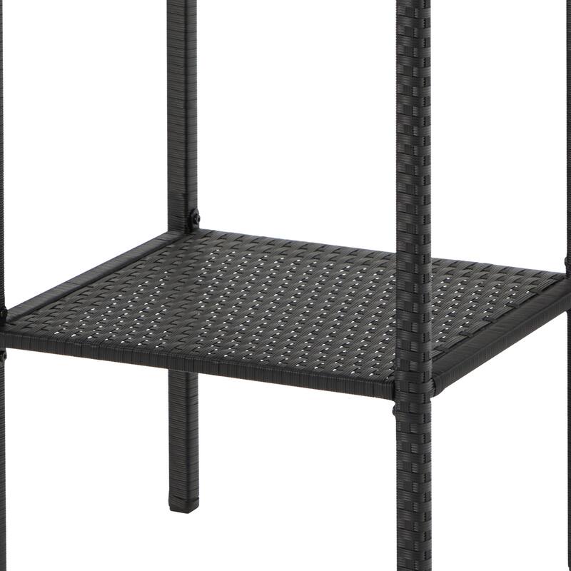 AVAWING 3PCS Patio Wicker Bar Set with Extra Cushion Cover