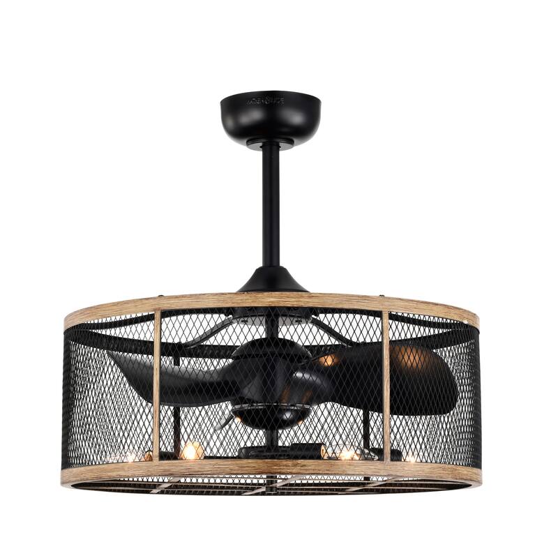 Merdan 24-inch 6 Lights 3 Blades Lighted Ceiling Fan with Remote