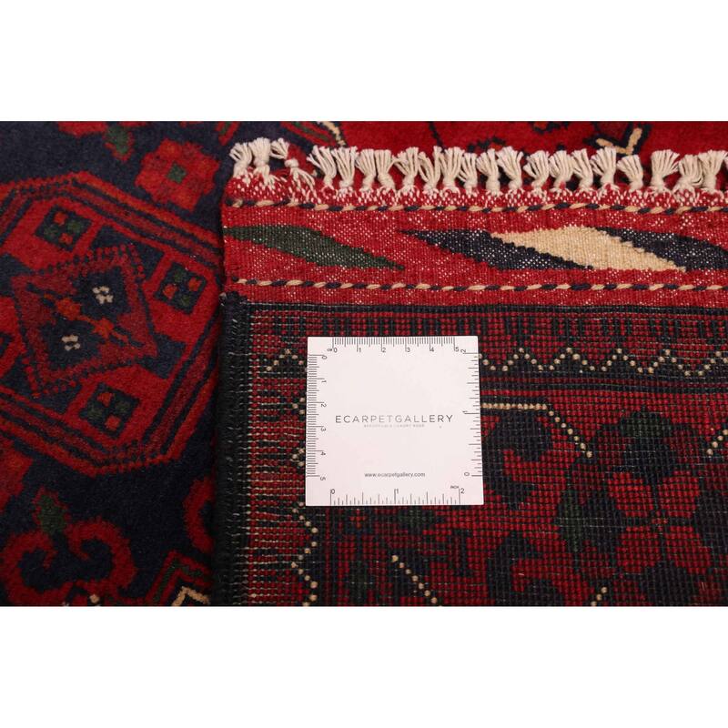 ECARPETGALLERY Hand-knotted Finest Khal Mohammadi Red Wool Rug - 2'8 x 6'8