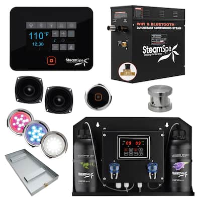 SteamSpa BKT450-ADP Black Series WiFi and Bluetooth 4.5KW Quickstart