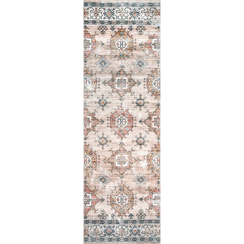 Nuloom Finley SpinClean Machine Washable Vintage Distressed Area Rug