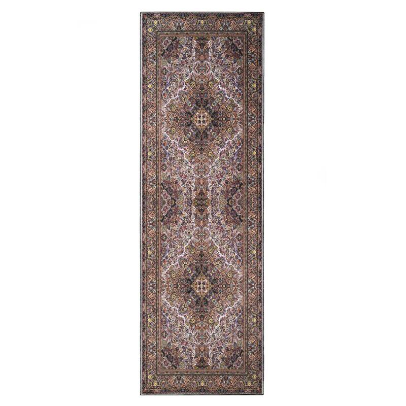 Superior Flamingo Medallion Machine Washable Indoor Area Rug or Runner