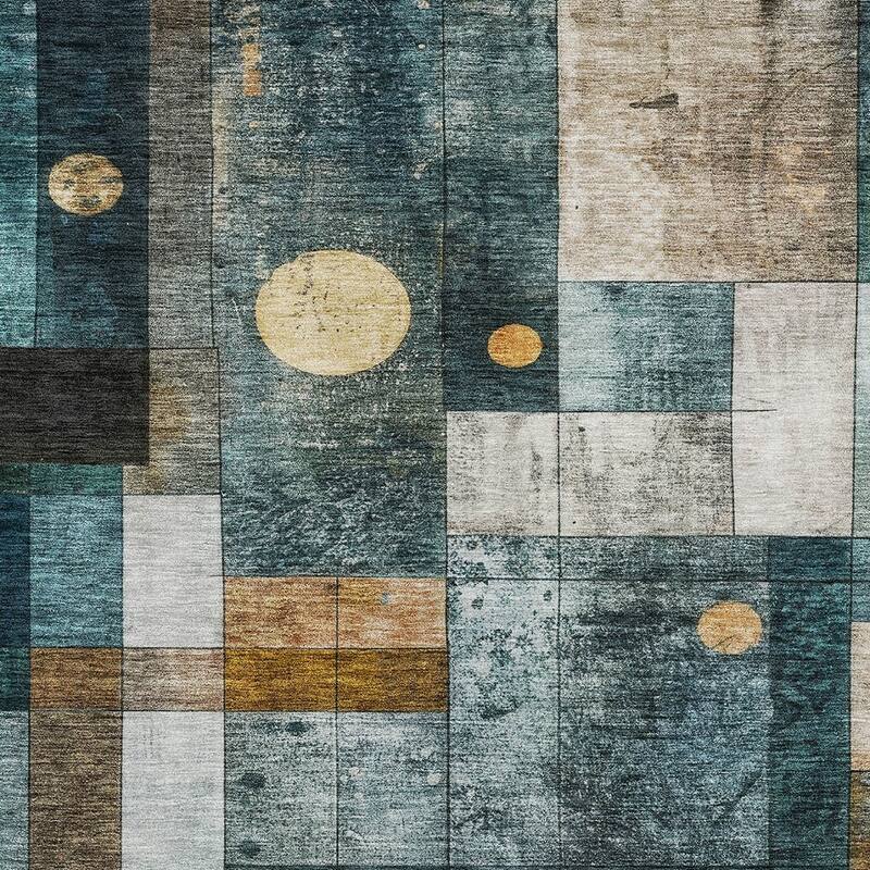 HomeRoots Geometric Transitional Rectangle Outdoor Rug