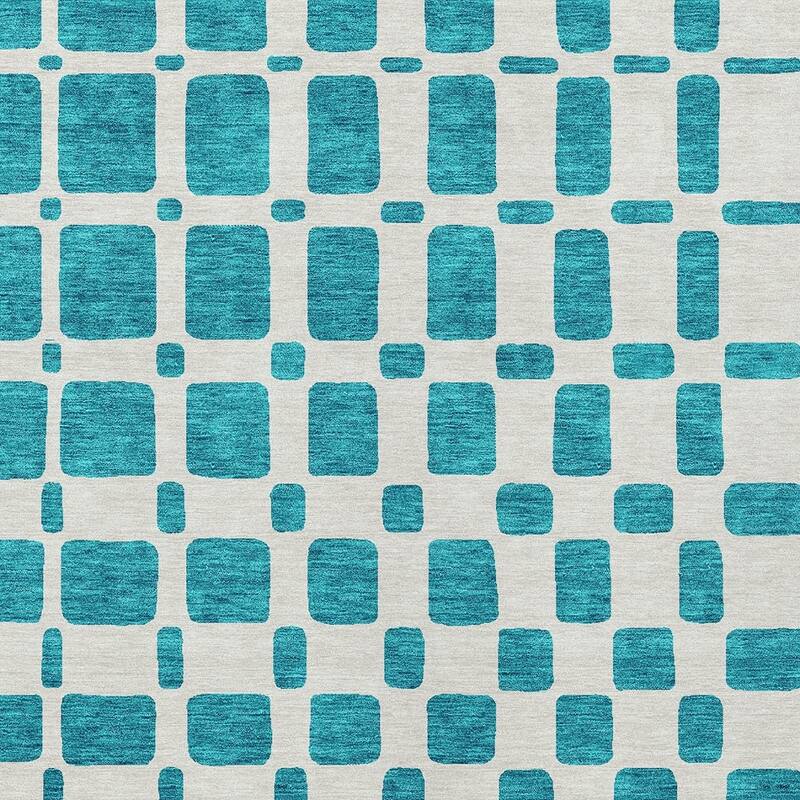 HomeRoots Geometric Transitional Rectangle Outdoor Rug