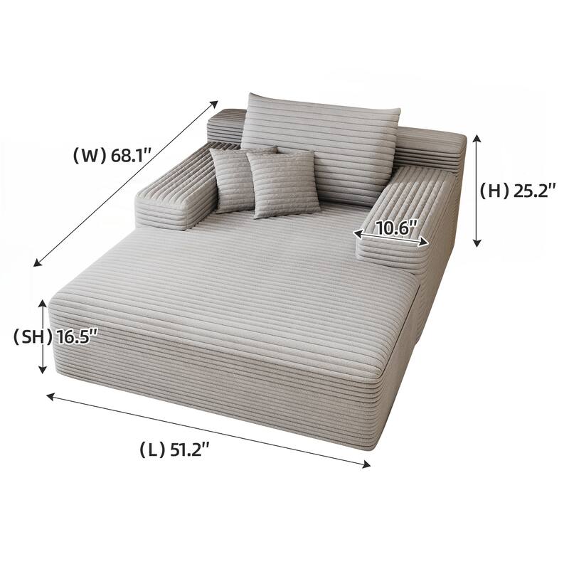 Oversized Upholstered Sofa Bed