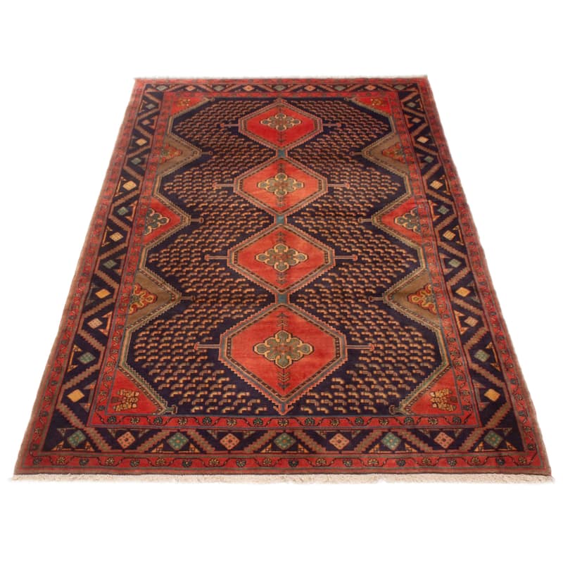 ECARPETGALLERY Hand-knotted Anadol Navy Wool Rug - 5'4 x 9'5