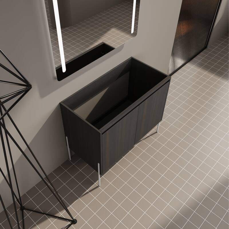 36" Freestanding Bathroom Vanity Cabinet, Soft Close Double Doors, Durable Eco-Friendly Plywood Construction