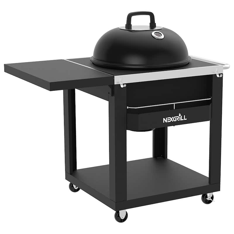 Nexgrill 22" Charcoal Kettle Grill Cart with Side Table
