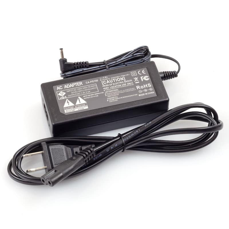 AC Wall Adapter for Canon ACK-E8 ACKE8 EOS Rebel T5i T4i T3i T2i 700D 650D 600D 550D Kiss X4 X5 X6 - Black