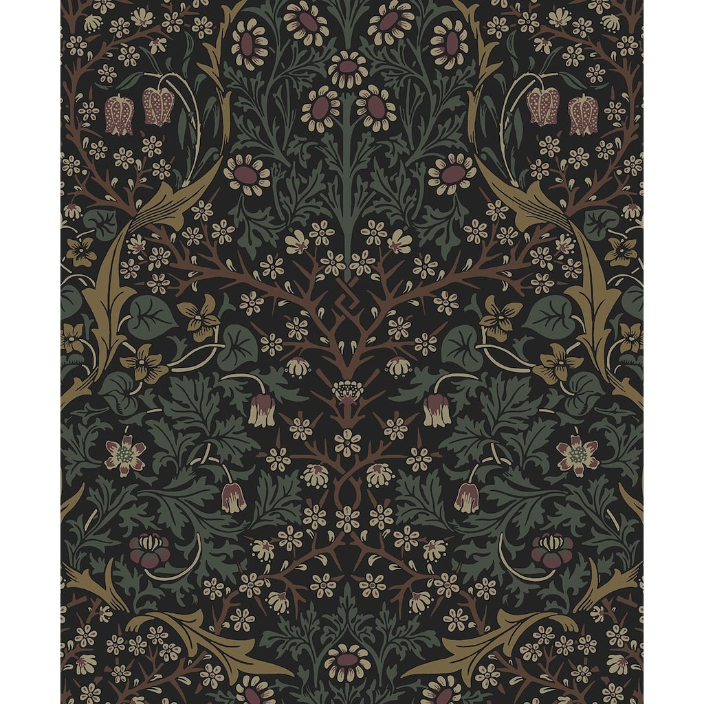 Seabrook Designs Victorian Floral Non-Woven Unpasted Wallpaper