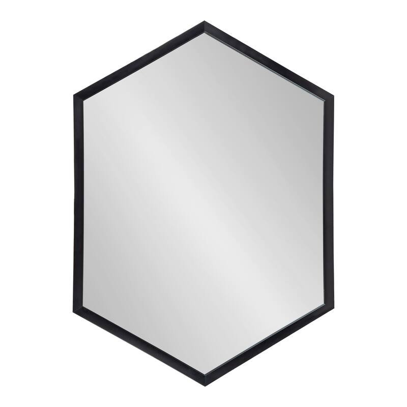 Kate and Laurel Laverty Framed Hexagon Wall Mirror - 22x31 - Black