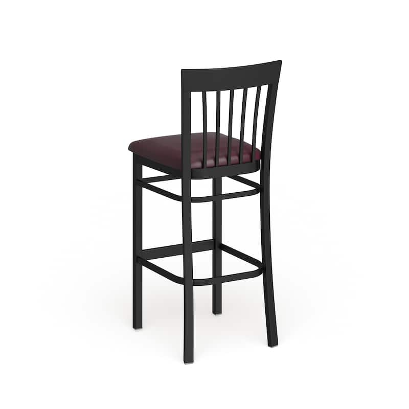 School House Back Metal Restaurant Barstool - 17.25"W x 19.5"D x 41.75"H