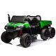 preview thumbnail 41 of 98, 24V Ride-On UTV Truck for Kids, 2-Seater, Remote Control, EVA Tires, Bluetooth, Music, & LED Lights Green
