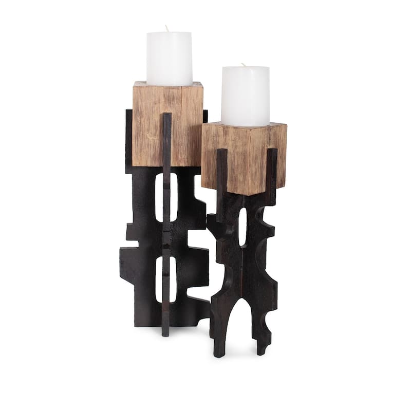 Cade Architectural Pillar Candle Holder- Tall
