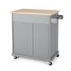 preview thumbnail 21 of 33, Batavia Indoor Kitchen Cart with Wheels by Christopher Knight Home