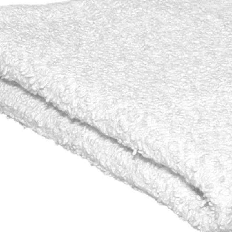 HomeRoots Set of Twelve White Cotton 15" X 25" Hand Towel Set - 25.00' X '15.00' X '1.00