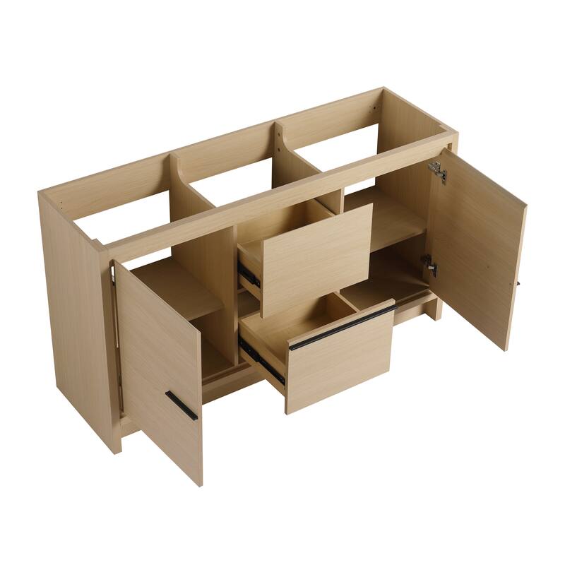 Malwee 24"/30"/36"/48"/60" Bathroom Vanity Without Sink, FreeStanding Vanity Cabinet with Soft Close Door and Drawer