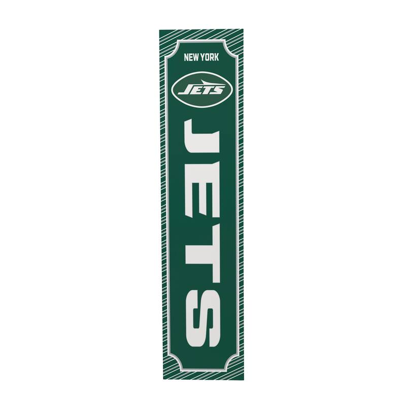 47" Double Sided Seasonal Porch Leaner, New York Jets - 47" x 11.25"