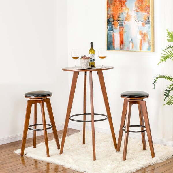 mid century modern pub table set