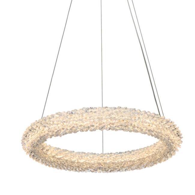Elegant Lighting 3800D18 Bowen 18" Wide LED Crystal Ring Chandelier - Satin Gold