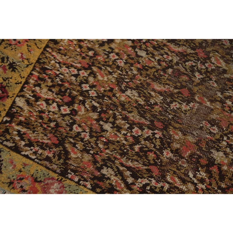 Hand Knotted Oriental 100% Wool Carpet Traditional All-Over Multi-Colored Bakhtiari Runner Rug - 14' 4'' X 3' 5''