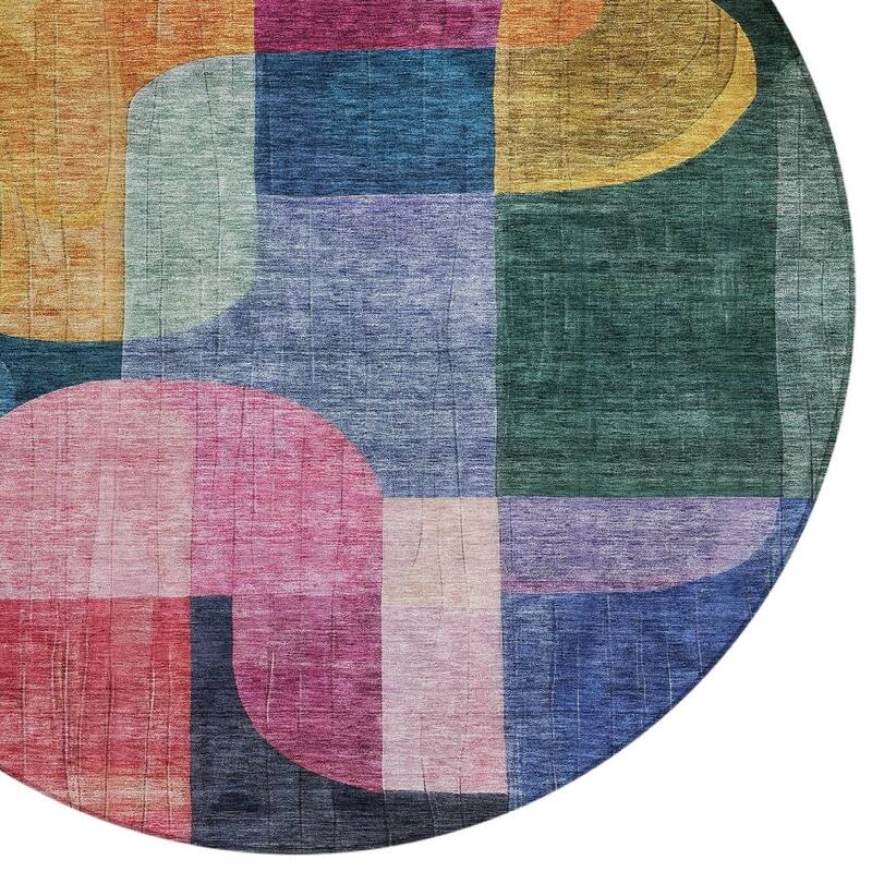 HomeRoots Abstract Transitional Rectangle Outdoor Rug