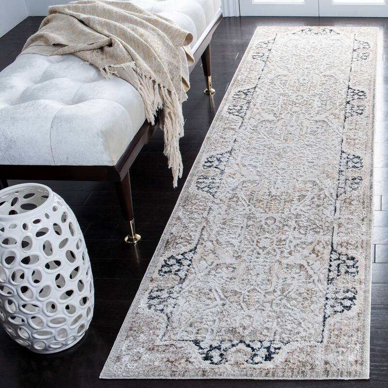 SAFAVIEH Mayflower Glady Vintage Oriental Rug - 2'2" x 9' Runner - Ivory/Beige