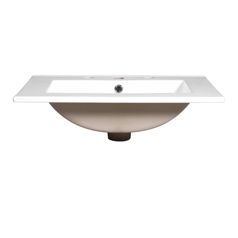 24"Bathroom Vanity With A Drawer&Two Soft-Closing Doors,Painted Storage Cabinet With Ceramic Sink,Stylish Single Sink Cabinet