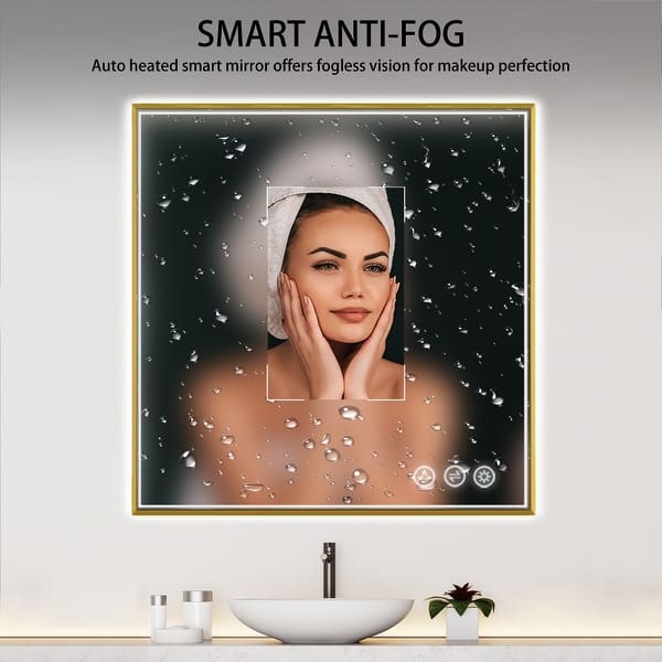Fogless Color and Brightness Adjustable LED Mirror On Sale Bed Bath