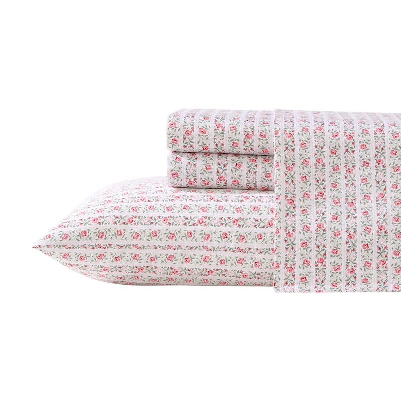 Laura Ashley Soft & Silky Sateen Printed Cotton Sheet Set