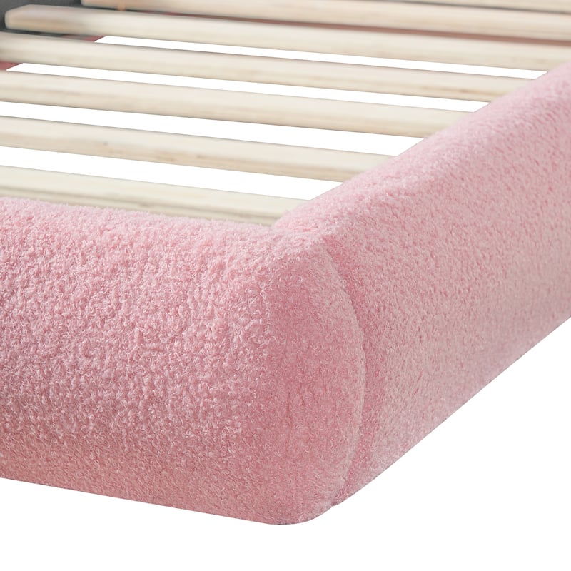 Christopher Knight Home - Rosalie Modern Upholstered Bed Frame with Curved Headboard