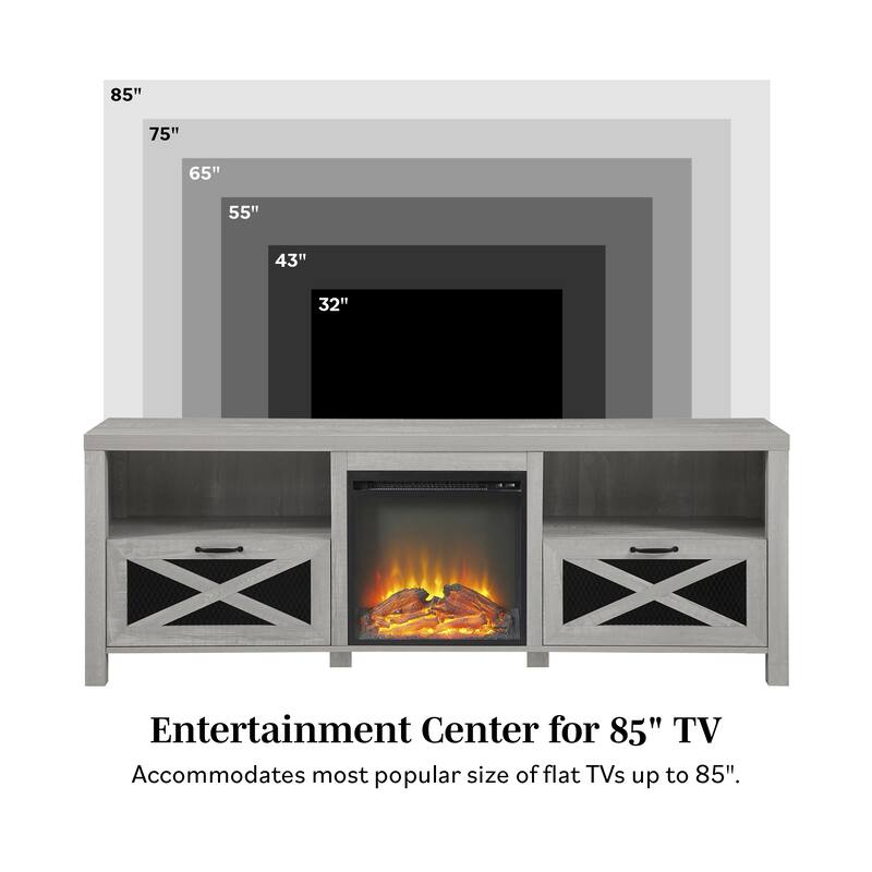 Middlebrook 70-inch Rustic Fireplace TV Stand