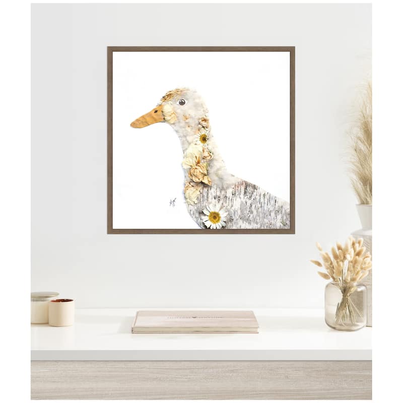 Kate and Laurel Duck No. 1 by Madeline Jeppesen Framed Canvas Wall Art Print