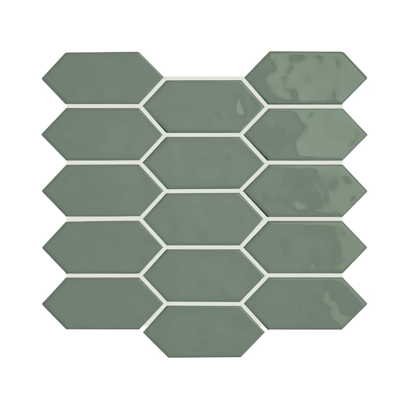Daltile Mythology 2" x 5" Ceramic Picket Mosaic Tile (Set of 12) - Chronos