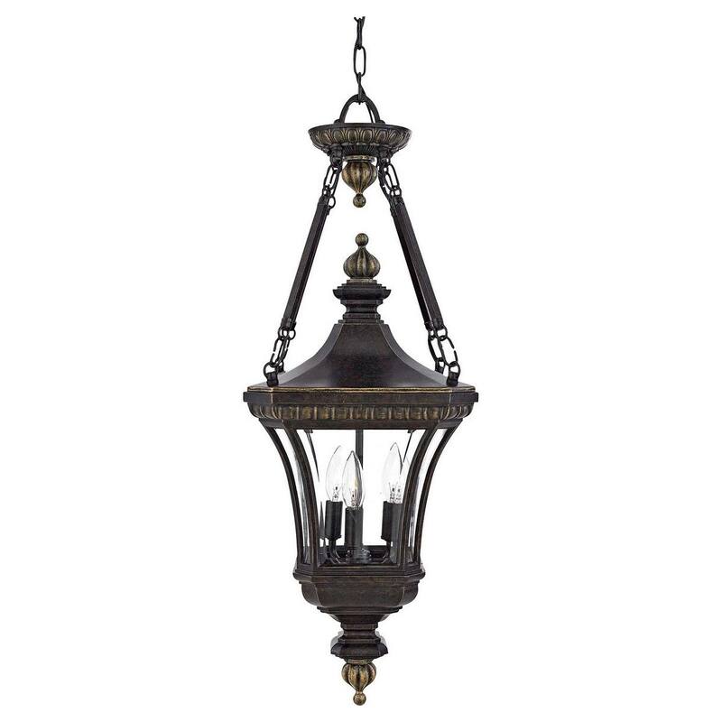Devon 3-Light Outdoor Hanging Lantern in Imperial Bronze - Imperial Bronze