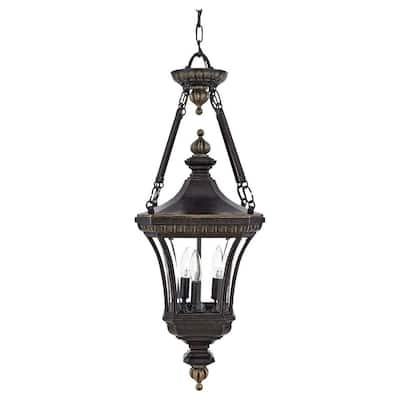 Devon 3-Light Outdoor Hanging Lantern in Imperial Bronze