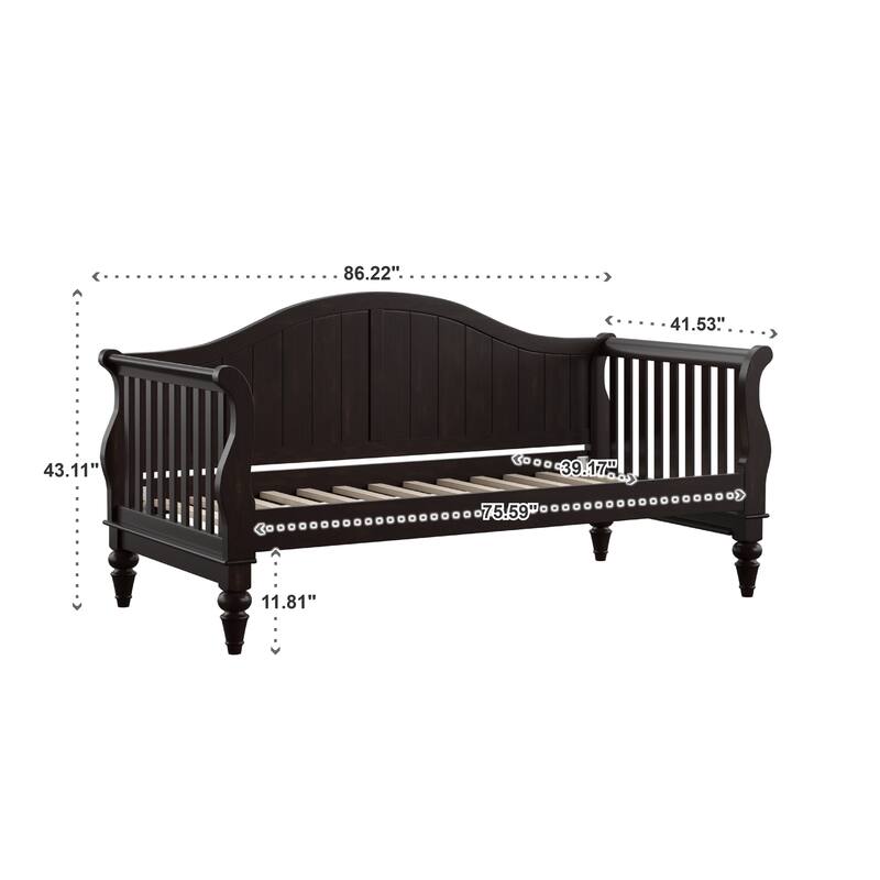 Wallace Traditional Wood Slat Daybed and Trundle by iNSPIRE Q Classic