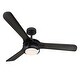 preview thumbnail 16 of 14, 52" Aerofanture Black Wood 3-blade LED Propeller Ceiling Fan with Light